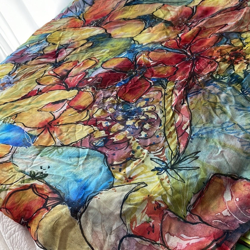 Rebekah Steen Goldfish Kiss Beautiful Things Scarf Sarong Pareo - Picture 10 of 16